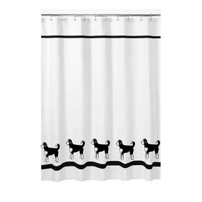 Bernedoodle Labradoodle Dog Shower Curtain - In Your Choice of Colors - Custom Made Bath Decor