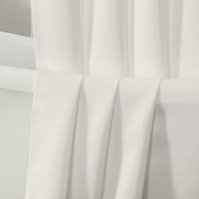 Chyhomenyc Jack Ivory Shower Curtains 72x72 Inches, Soft Airy Faux Denim Fabric Shower Curtains for Bathroom, Modern Luxury Hotel Style with 12 Plastic Hooks, 72" W x 72" L, Ivory