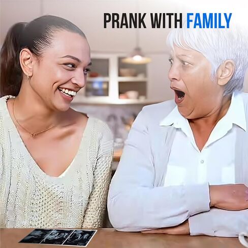 Personalized Pregnancy Prank Ultrasound Photos | Customized Ultrasound Positive Test Results Strip of 3 Photos from real ultrasound printer | Hilarious Gag gift in Kuwait