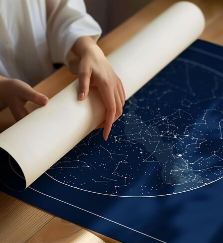 CELESTORY Custom Star Map Framed Night Sky Print Constellation Map Star Chart Gift Wall Art Poster Personalized Star Map for Specific Date Unique Gifts for Him Meaningful Gifts for Her - Midnight Blue in Kuwait