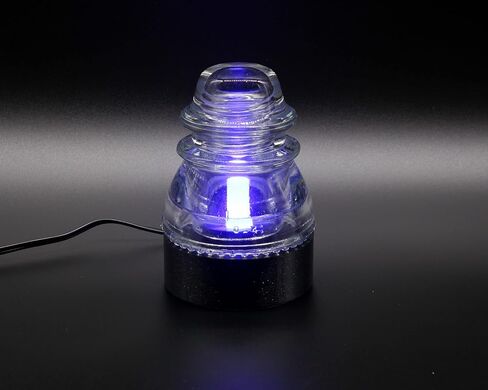 Lamp Base for "Hemingray-40, -42, -45" Glass Insulators (Blue LED) in Kuwait