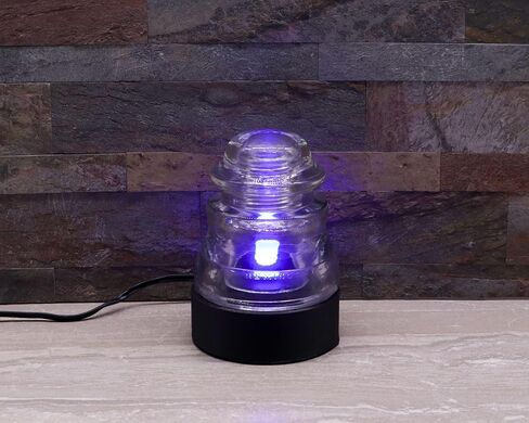 Lamp Base for "Hemingray-40, -42, -45" Glass Insulators (Blue LED) in Kuwait