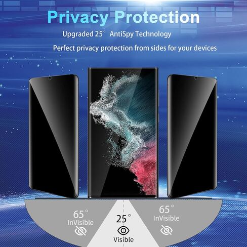 واقي شاشة Galaxy S24 Plus [5+5 عبوات] واقي عدسة الكاميرا، دعم فتح بصمة الإصبع، زجاج مقسى عالي الدقة، حساس للمس، مضاد للخدش، لواقي شاشة زجاجي Samsung S24 Plus 5G in Kuwait