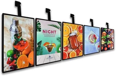 Slim Snap Frame LED Light Box, LED Backlit Menu Board Screen for Restaurant Cafe Shops Wall Mounted Billboard for Cafe Shop (70x50cm) in Kuwait