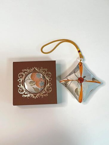 Lavender Scented Sachet Bags - Handmade Potpourri Packets for Closet, Drawer, Car, Natural Fragrance for Clothes, Home Decor, Embroidered Persimmon Design, Reusable Gift for Friends in Saudi Arabia