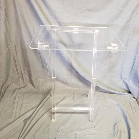 Clear Acrylic TV Tray Table, 20W x 16D x 26H inches, 1/4 inch Thick Top, Stackable in Saudi Arabia