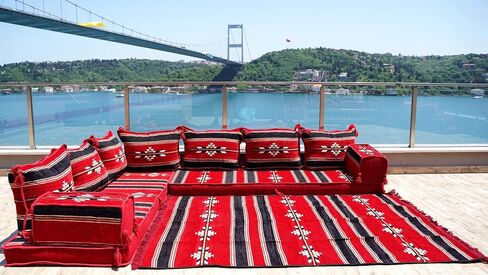 L Shaped Floor Cushions, Moroccan Rug, Sectional Sofas, Custom Sofa, Pallet Sofas, Modular Sofa, Arabic Majlis (4'' Thickness Sofa, L Sofa Full Set, Yellow) in Saudi Arabia
