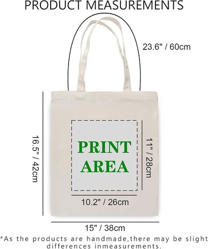 أكياس حمل مخصصة مع شعار | 100 ٪ Cotton Canvas حقيبة للترويج والتسوق والسفر | مثالي للاستخدام الشخصي والشركات الصغيرة | قابلة لإعادة الاستخدام وصديق للبيئة ، حزمة 1/10/50/100 in Saudi Arabia