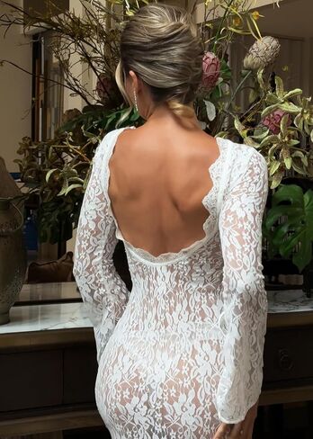 ملابس سباحة للشاطئ، فستان دانتيل مثير، فستان صيفي للشاطئ، ملابس سباحة لتغطية فساتين العطلات النسائية، بيكيني (S) أسود in Kuwait