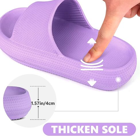 LIZICU Kids Cloud Slides 丨 شباشب وسادة للأولاد والبنات 丨 صنادل حمام سريعة الجفاف 丨 شباشب صيفية لحمام السباحة على الشاطئ | نعل سميك غير قابل للانزلاق in Saudi Arabia