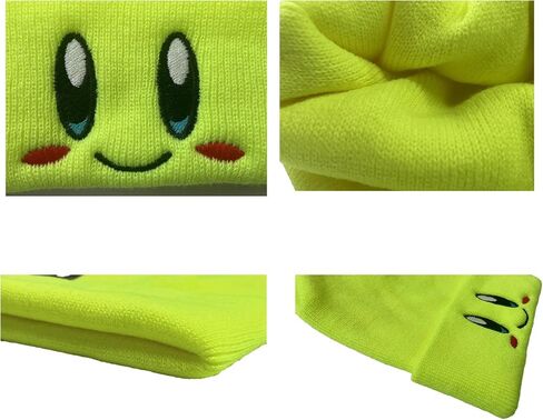 Kirby Beanie Adult Size Anime Hat Accessory Kawaii, Medium-Large (100% Acrylic, White) in Saudi Arabia