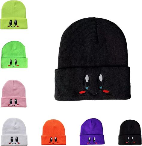 Kirby Beanie Adult Size Anime Hat Accessory Kawaii, Medium-Large (100% Acrylic, White) in Saudi Arabia
