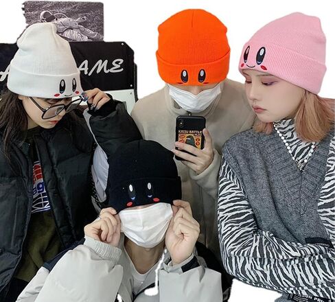 قبعة كيربي بيني للبالغين بتصميم انيمي كاواي، مقاس M - L in Kuwait