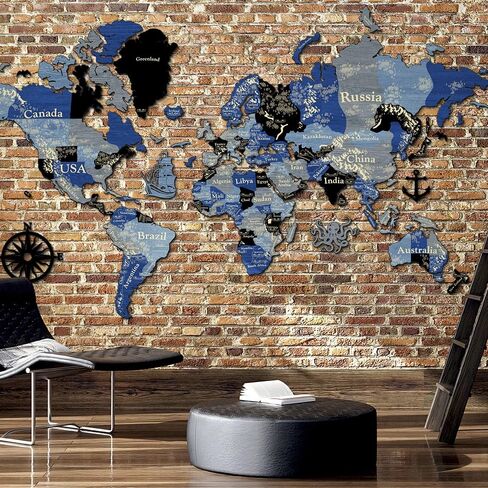 51x30.7″ LED & ACRYLIC Glass 3D Wooden World Map Wall Art PERFECT WORLD, Places I've Been Map, World Travel Map, Map of the World for Wall, Grey with Green in Saudi Arabia