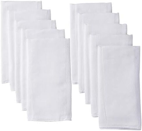 GERBER 10 Count Prefold Birdseye Diaper with Pad, White (Pack of 2) in Kuwait