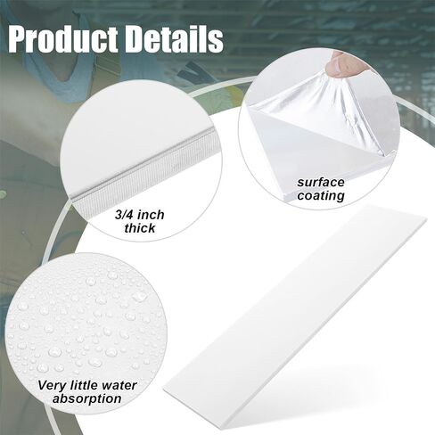 Black HDPE Plastic Sheet 3/4" x 12" x 48'' Hard HDPE Sheet Polyethylene Sheet, High Density Polyethylene Board for Crafts Flat Panel DIY Materials for Home Decor Handcrafts in Saudi Arabia