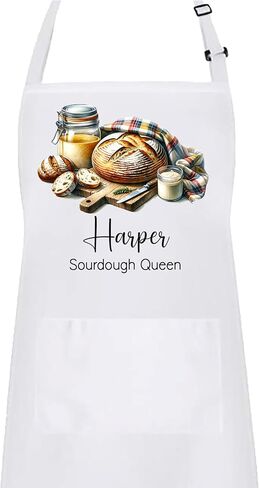 Personalized Sourdough Baking Kitchen Apron, Adjustable Neck Strap for Kitchen, and Baking, Bakery Tools, Mother's Father's Day gift (Adult Apron) in Kuwait