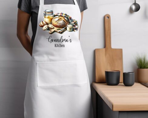 Personalized Sourdough Baking Kitchen Apron, Adjustable Neck Strap for Kitchen, and Baking, Bakery Tools, Mother's Father's Day gift (Adult Apron) in Kuwait