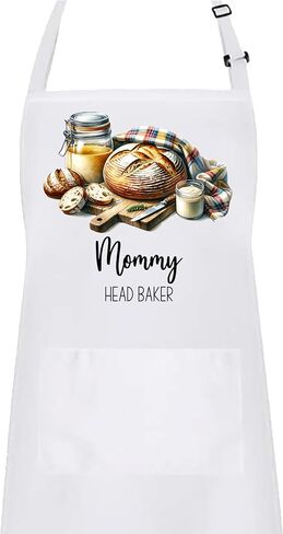 Personalized Sourdough Baking Kitchen Apron, Adjustable Neck Strap for Kitchen, and Baking, Bakery Tools, Mother's Father's Day gift (Adult Apron) in Kuwait