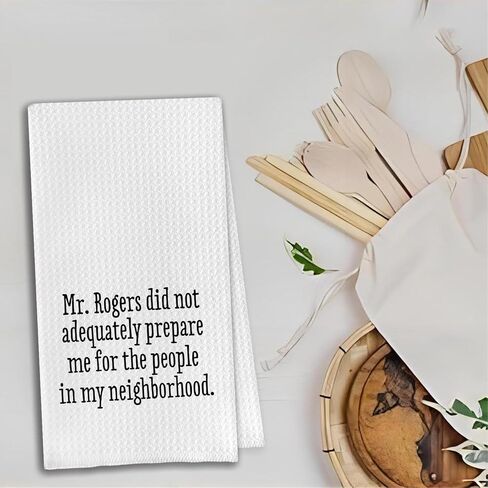 Mr Rogers Funny Kitchen Towels Dish Towels for Kitchen Decor, Mr Rogers Did Not Adequately Prepare Me 16x24 Mr Rogers Funny Gifts for Women Friends Housewarming Neighbor Gifts in Saudi Arabia