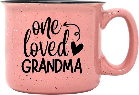 Cute Funny Coffee Mug for Grandma - One Loved Grandma - Unique Fun Gifts for Grandmother, Grandma from Grandkids - Coffee Cups & Mugs with Quotes in Kuwait