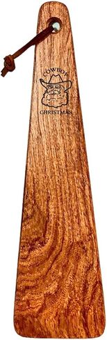 COWBOY SPATULA - Mesquite Wood Spatula, Handmade in Texas, Made in USA, Perfect for cast iron cookware, steel cookware, nonstick cookware - Personalization Optional (Christmas - Cowboy Christmas) in Saudi Arabia