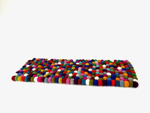 Handmade felted long trivet, Mats Hot Pad Long Pot Holders Countertop Mats, Set for three Pots, Flexible, Durable, Table Safe Heat Resistant, Water Resistant (Assorted Mix Color) in Saudi Arabia