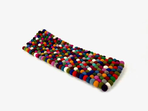 Handmade felted long trivet, Mats Hot Pad Long Pot Holders Countertop Mats, Set for three Pots, Flexible, Durable, Table Safe Heat Resistant, Water Resistant (Assorted Mix Color) in Saudi Arabia