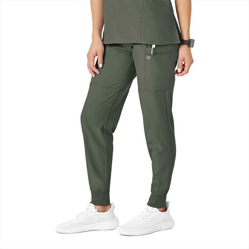 WonderWink W123 Women's 5555 Comfort Waist Jogger Pant, Olive, 2X in Saudi Arabia