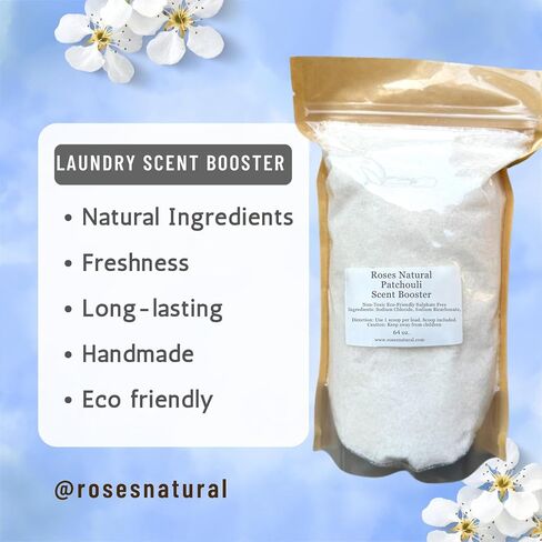Laundry Scent Booster Patchouli, 64 oz. Long-Lasting Fresh Fragrance, In-Wash Patchouli Laundry Scent Boosters, Advanced Patchouli Booster, Safe for All Fabrics (64 oz, Patchouli) in Kuwait