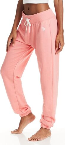 U.S. Polo Assn. Womens Plus Size Sweatpants, Comfy, Breathable French Terry Sweatpants for Women (Blue Yonder Heather, 1X) in Saudi Arabia