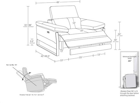 BlackJack Furniture Antonio Power Reclining Sofa, 3 Seater Modular Couch with Top Grain Italian Leather and Pillow Wide Armrests, Triple Electric Recliners & Headrests, Black in Saudi Arabia
