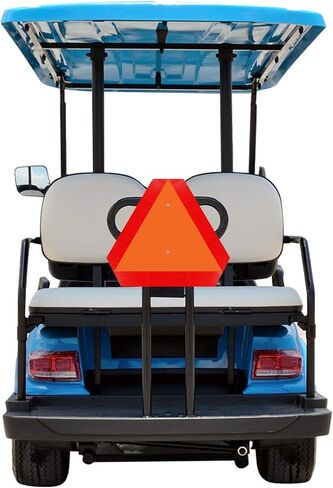 Ignixia Slow Moving Vehicle Sign,(Pack of 02) Rust free Aluminium 0.5mm Slow Moving Vehicle Triangle signs, 14"x 16" Inches Orange base with Reflective border, SMV Sign for Golf Cart, UTV, safety signs in Saudi Arabia
