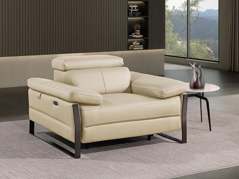 BlackJack Furniture Antonio Power Reclining Sofa, 3 Seater Modular Couch with Top Grain Italian Leather and Pillow Wide Armrests, Triple Electric Recliners & Headrests, Black in Saudi Arabia