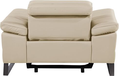 BlackJack Furniture Antonio Power Reclining Sofa, 3 Seater Modular Couch with Top Grain Italian Leather and Pillow Wide Armrests, Triple Electric Recliners & Headrests, Black in Saudi Arabia