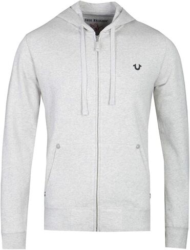 True Religion Men's Classic Logo Long Sleeve Zip Up Hoodie in Saudi Arabia