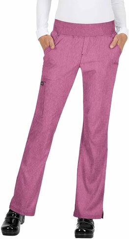 KOI Basics Women's Laurie Flare Leg Knit Waist Yoga Scrub Pant (White, 3X-Large) in Saudi Arabia