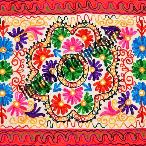 Suzani Hand Embroidered Bohemian Handmade Multi Color Tabletop Table Runner 60 Iches Long for Wedding Party Dinning Coffee Tea Special Moments Enjoy 18 X 60 (Design-2) in Saudi Arabia