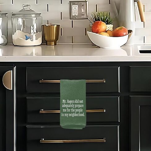 Mr Rogers Funny Kitchen Towels Dish Towels for Kitchen Decor, Mr Rogers Did Not Adequately Prepare Me 16x24 Mr Rogers Funny Gifts for Women Friends Housewarming Neighbor Gifts in Saudi Arabia