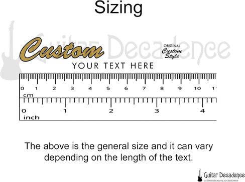 Custom Guitar Headstock Waterslide Decals for Light-Colored Headstocks | Set of Two in Saudi Arabia