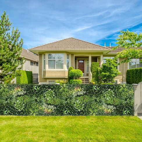 Artificial Plant Wall Panels, 40"x 40" Boxwood Hedge Wall Panels with UV Protection, Privacy Screen Fence, Greenery Wall Backdrop for Indoor Outdoor Garden Fence Backyard Decor (B0001) in Saudi Arabia