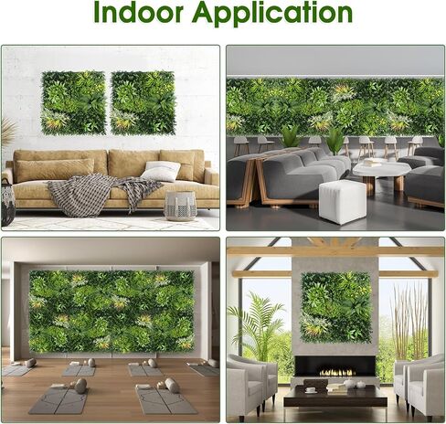 Artificial Plant Wall Panels, 40"x 40" Boxwood Hedge Wall Panels with UV Protection, Privacy Screen Fence, Greenery Wall Backdrop for Indoor Outdoor Garden Fence Backyard Decor (B0001) in Saudi Arabia