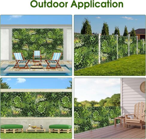 Artificial Plant Wall Panels, 40"x 40" Boxwood Hedge Wall Panels with UV Protection, Privacy Screen Fence, Greenery Wall Backdrop for Indoor Outdoor Garden Fence Backyard Decor (B0001) in Saudi Arabia