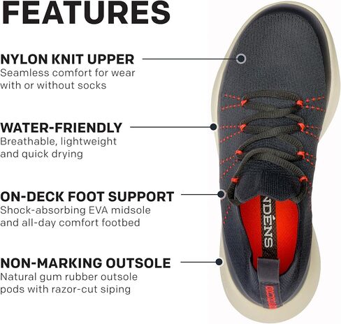Grundéns Women's Sea Knit Boat Shoe | Lace-Up, Water-Resistant in Saudi Arabia