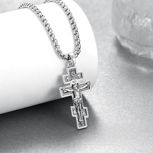 Cruz de Caravaca Sterling Silver Caravaca Cross Cruz de Caravaca de Plata 925 Catholic Cross Jewelry for Men Women in Saudi Arabia