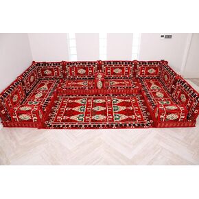 arabic majlis sofa, arabic floor seating, arabic floor sofa, arabic jalsa, arabic couches, arabic furniture, arabic living room sofa MA 46 (Full Set With Premium FOAM)