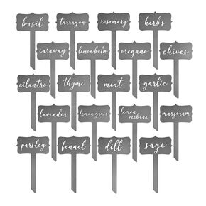 Window Garden Markers (5 pack) - Garden Plant Markers Garden Labels Garden Tags Plant Label Stakes Metal Plant Tags Plant Markers for Outdoor Plants Plant Signs Herb
