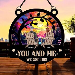 Personalized You and Me We Got This, You and Me Suncatcher, Personalized Window Hanging Suncatcher, Couples Suncatchers Gift, We Got This Suncatcher, Wedding Suncatchers Gift