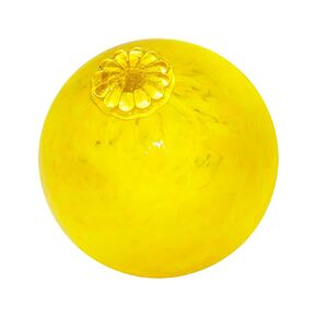 Pond Float. Handmade Blown Glass, Garden Gazing Ball, Table Centerpiece, Assorted sizes available. Home and Patio Decor. Artist Dehanna Jones. Seattle, WA. (Sunshine Yellow)