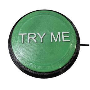 Try Me | Animatronic Step Pad | Button for Animatronics | Animatronic Switch | Skelly Button | Animatronic Button | Try Me Button (Red Button, 20 Foot Cable)